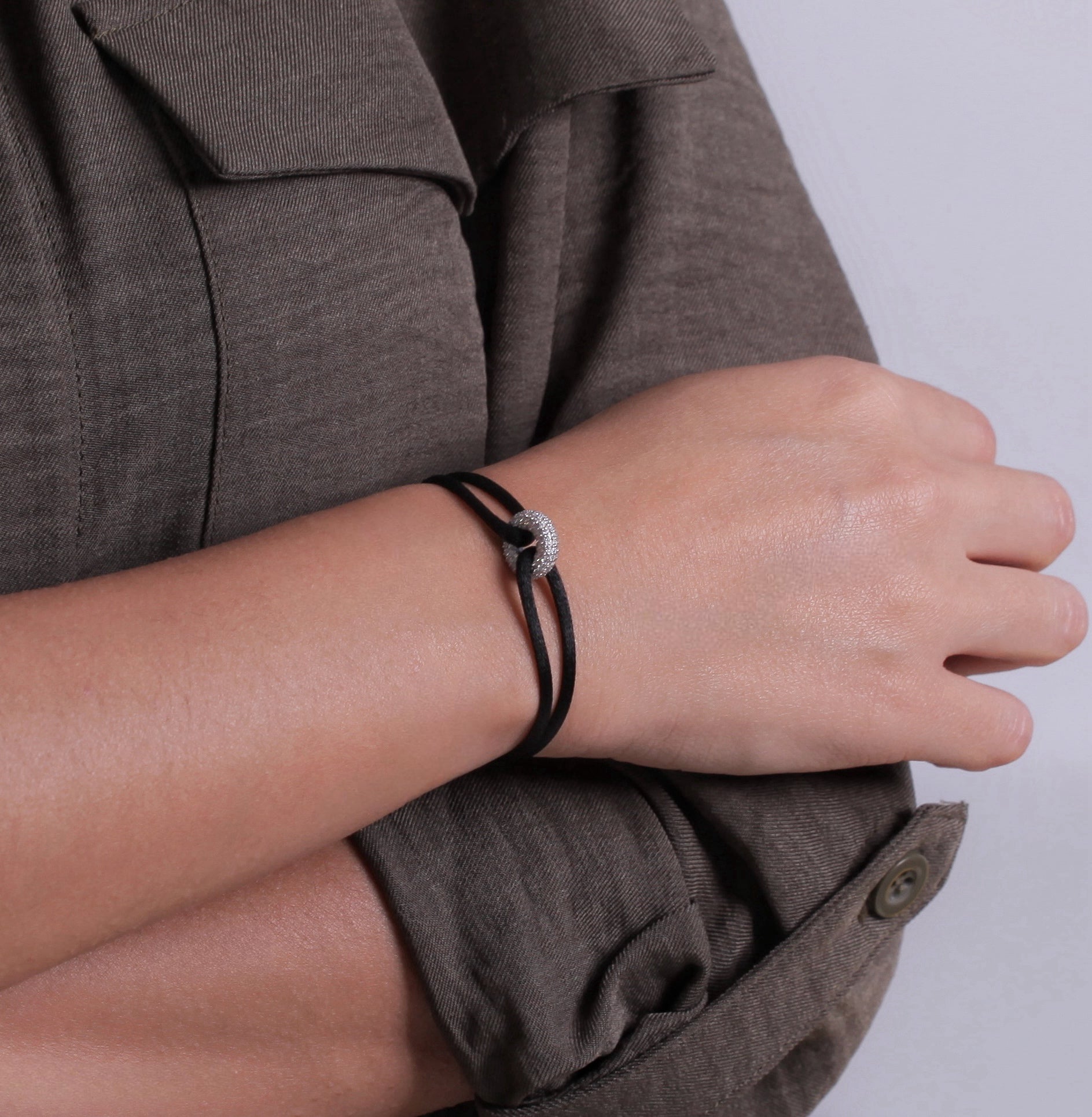 Bracelet Cordon - Silver Soho Pavé